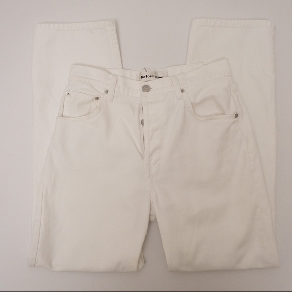 REFORMATION Cynthia High Relaxed Jean White - Picture 7 of 10